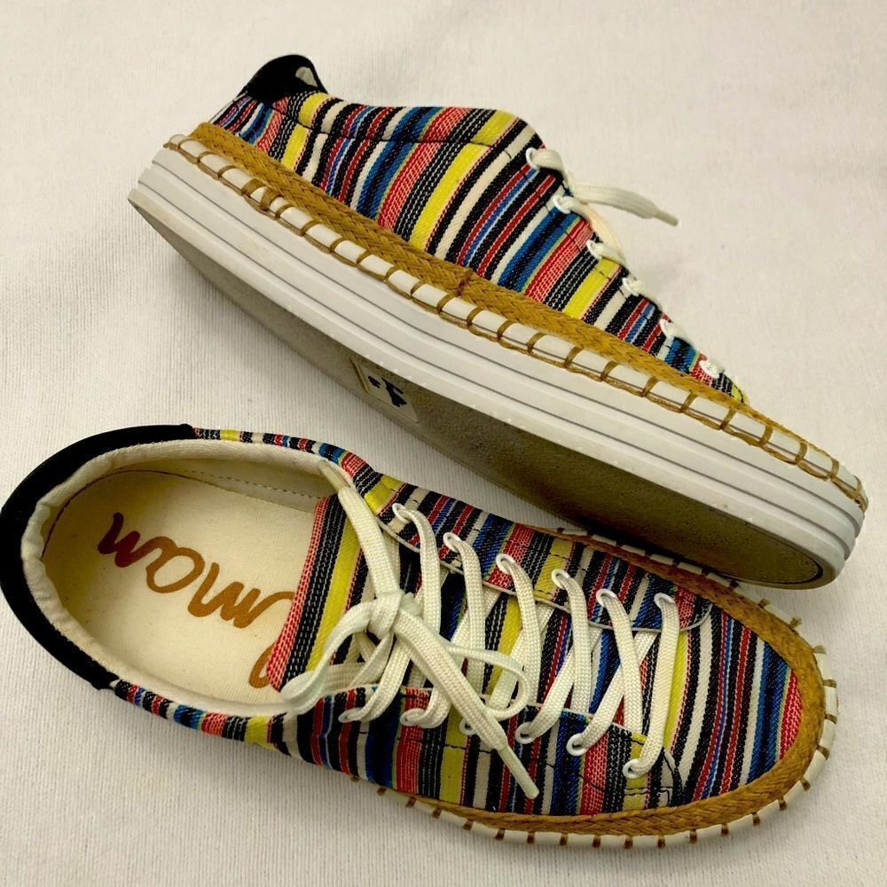 Sam Edelman kavi stripped low top sneakers